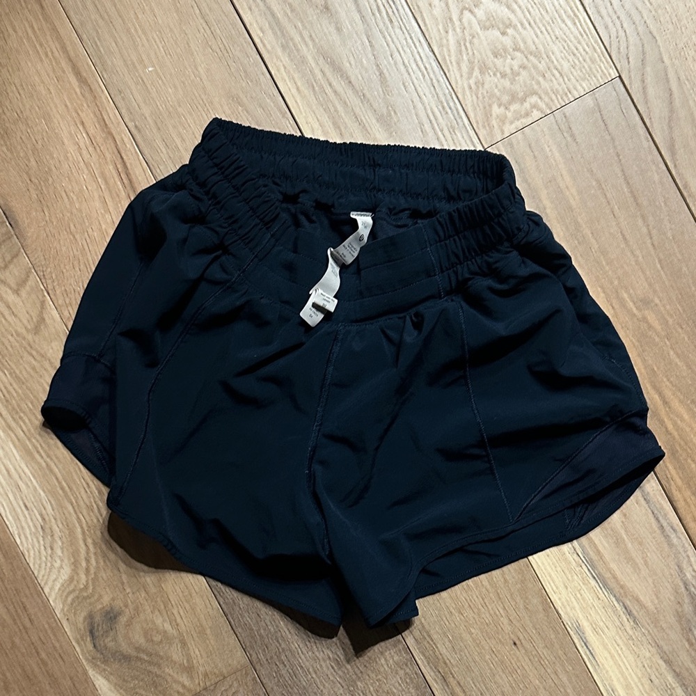 lululemon athletica Black Women's Running Shorts with Drawcord Waist